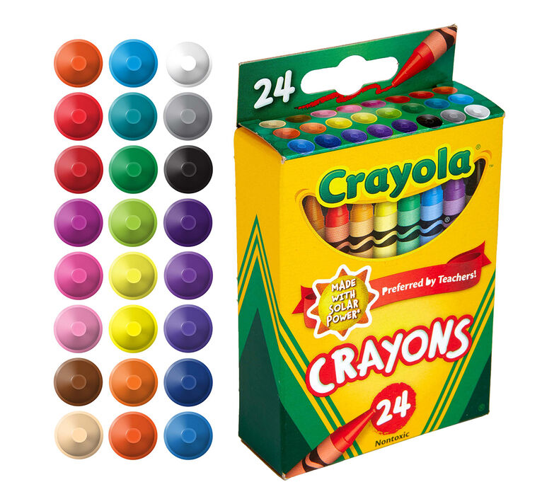 4 Packs Classic Colors 24 Count Box of Crayons Non-Toxic Color Coloring School Supplies 